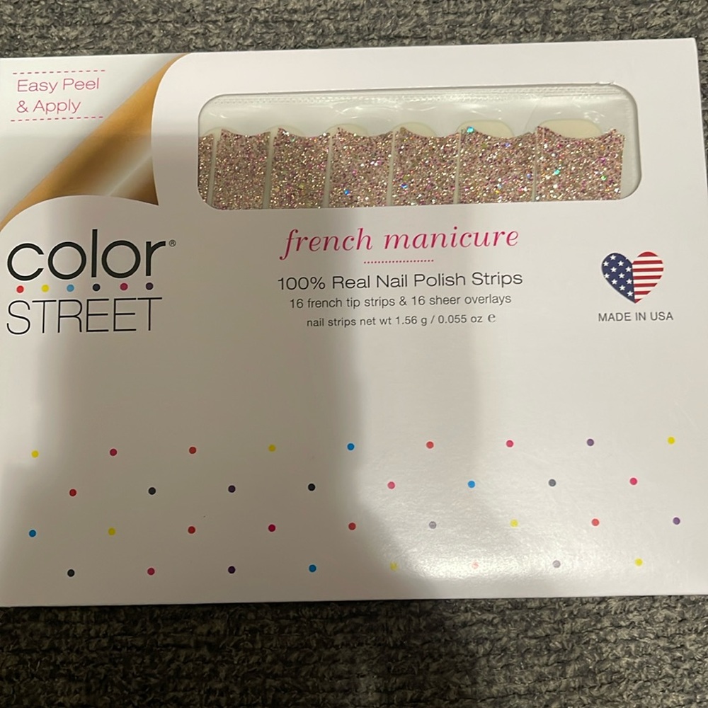 Color street nails Tokyo twinkle French retired